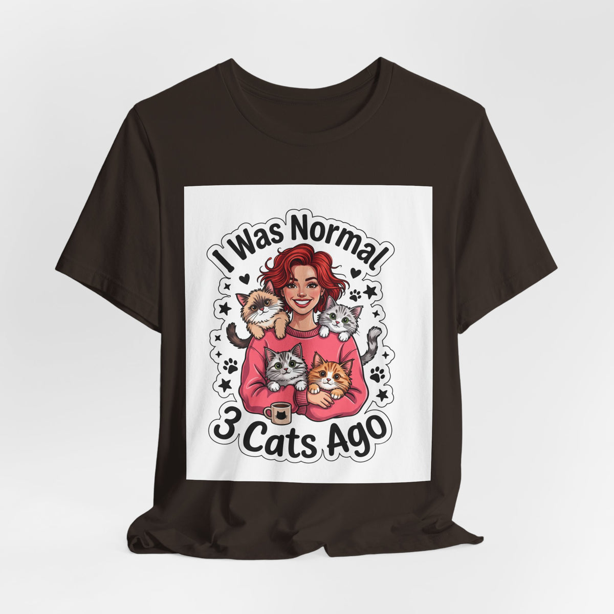 I Was Normal 3 Cats Ago T-Shirt — Funny Cat Lover Tee