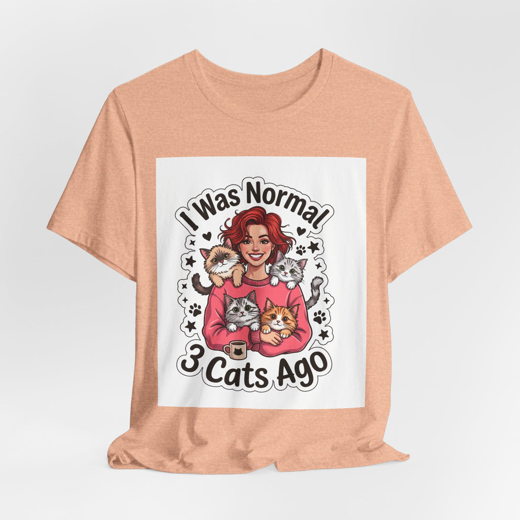 I Was Normal 3 Cats Ago T-Shirt — Funny Cat Lover Tee
