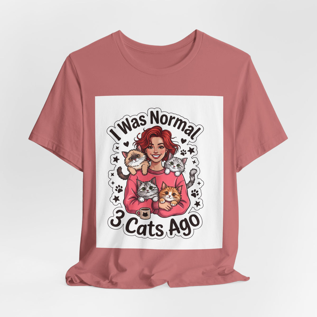 I Was Normal 3 Cats Ago T-Shirt — Funny Cat Lover Tee