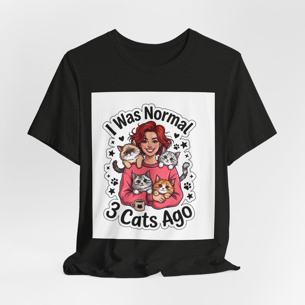 I Was Normal 3 Cats Ago T-Shirt — Funny Cat Lover Tee