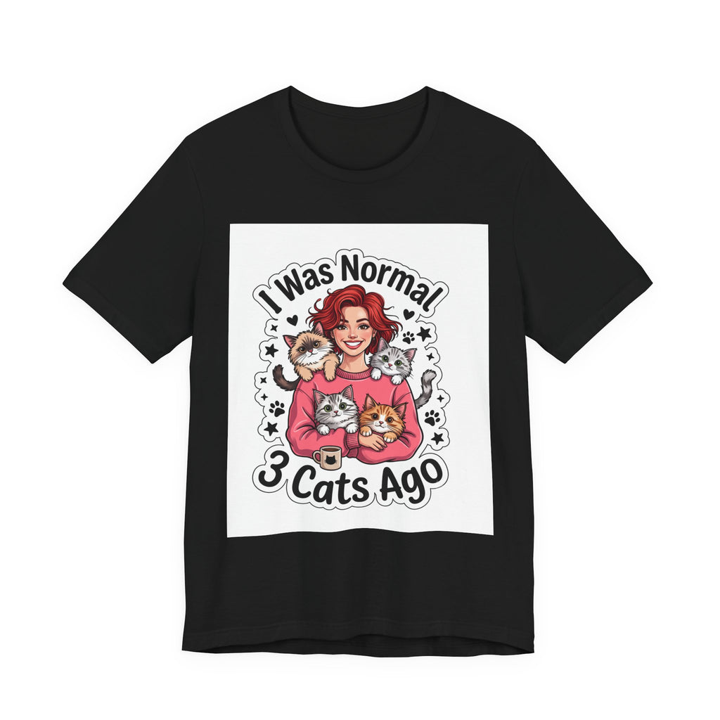 I Was Normal 3 Cats Ago T-Shirt — Funny Cat Lover Tee