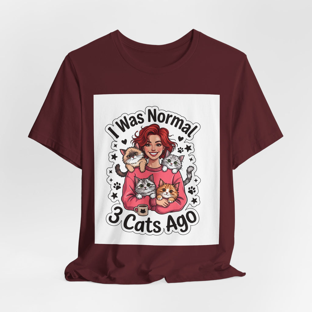 I Was Normal 3 Cats Ago T-Shirt — Funny Cat Lover Tee