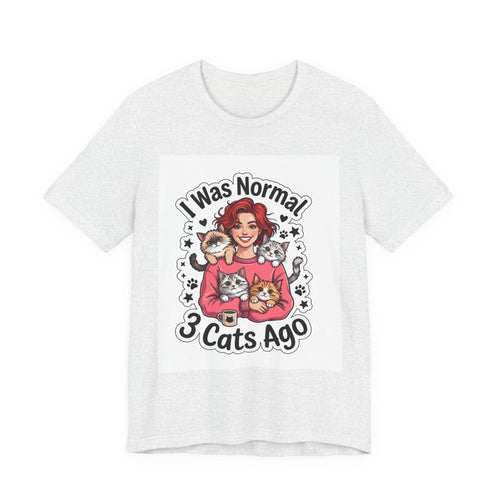 I Was Normal 3 Cats Ago T-Shirt — Funny Cat Lover Tee