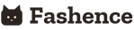 Fashence wordmark with cat-ear tag mark, dark ink